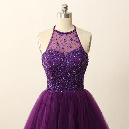Short Purple Homecoming Dresses 201..