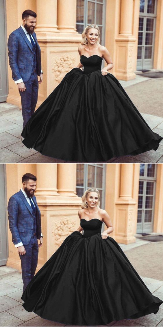 black ballroom gown