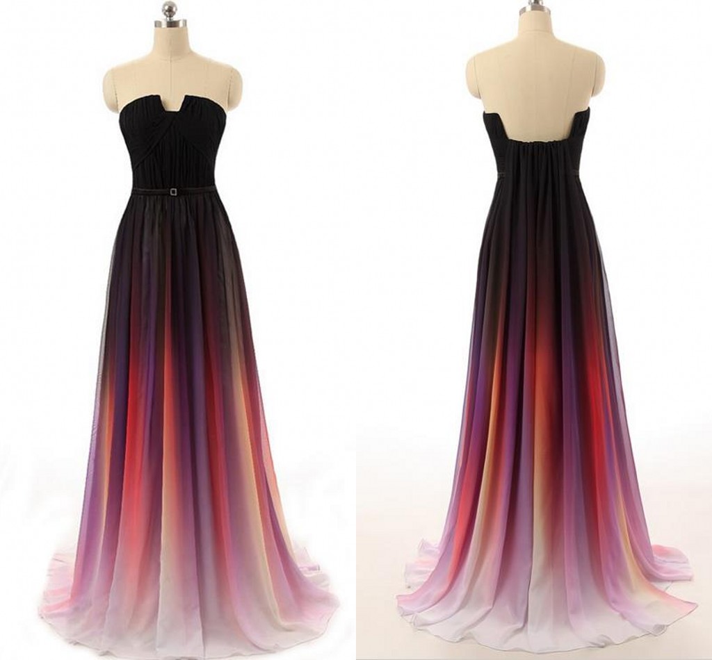 rainbow graduation dress