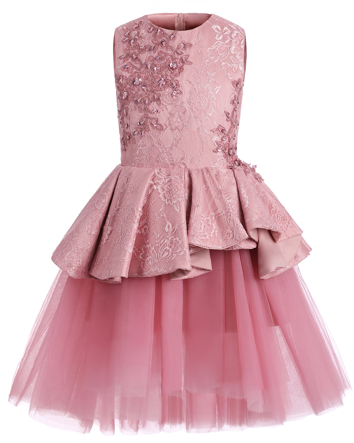 Pink Lace Flower Girl Dress For Wedding 2021 A Line Formal Toddlers ...