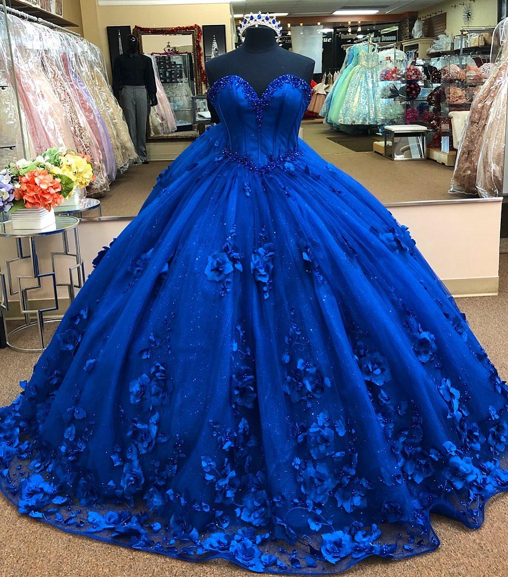 Royal Blue Quinceanera Dress For 15 Year Girls Birthday Party Dress ...