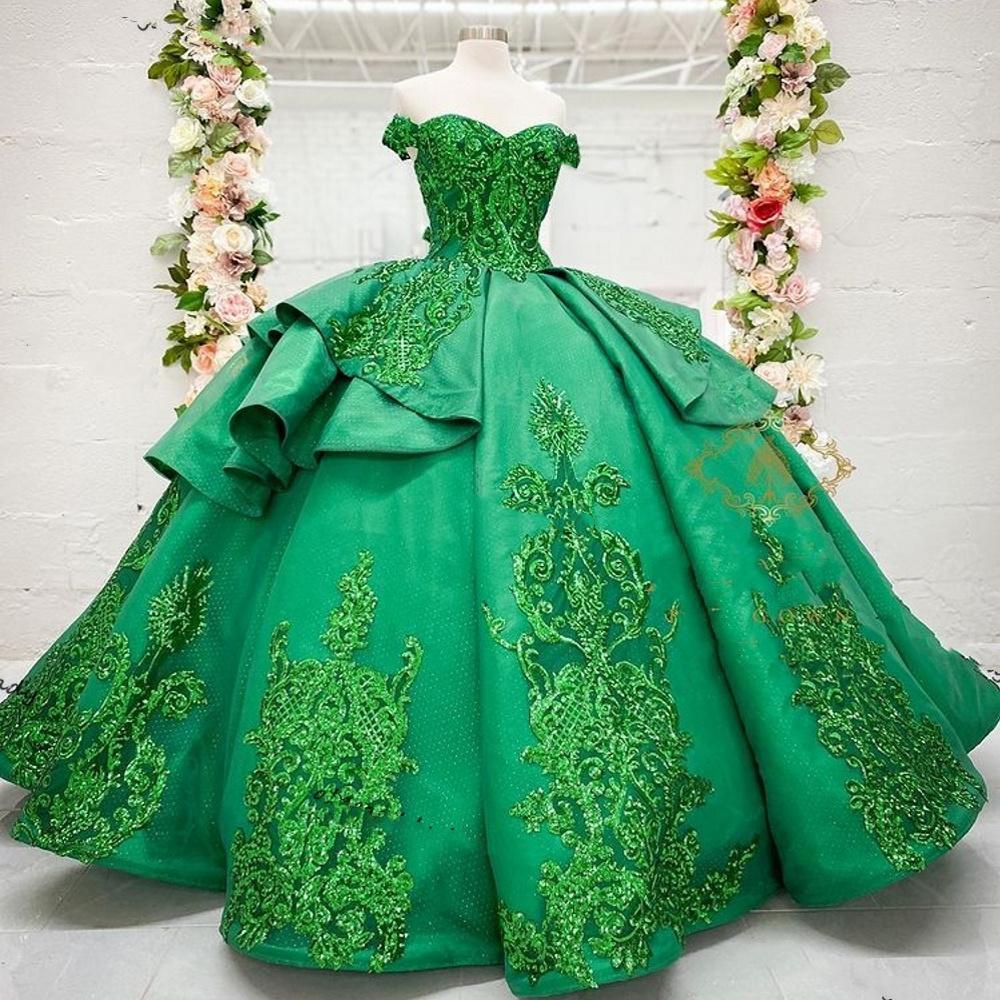Princess Emerald Green Quinceanera Dress For 15 Year Girls Birthday ...